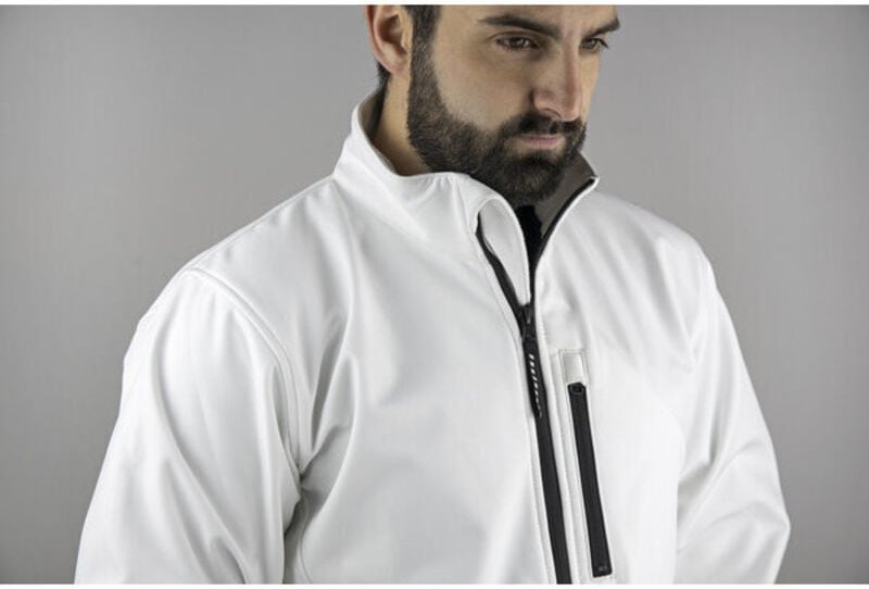 Weiße Softshell-Jacke azurite - lma - 2306-XXL