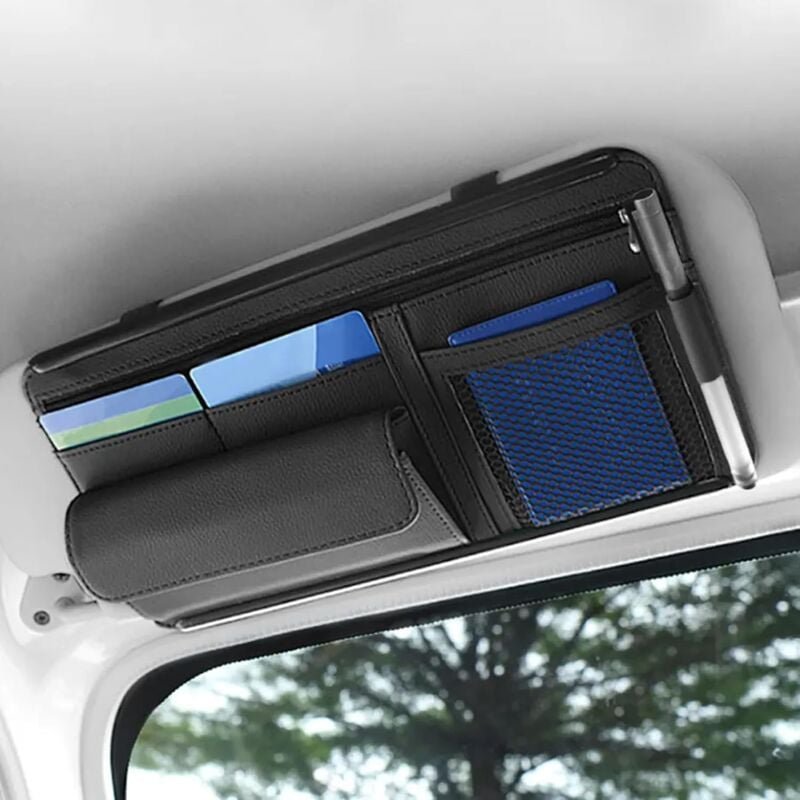 Thumbnail - Brillenhalter fürs Auto, Organizer für Sonnenblenden im Auto, Auto-Organizer, Brillenhalter im Auto, Aufbewahrungstasche...