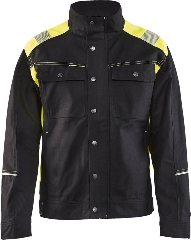 Arbeitsjacke Handwerker 4095 - Schwarz/Neongelb L