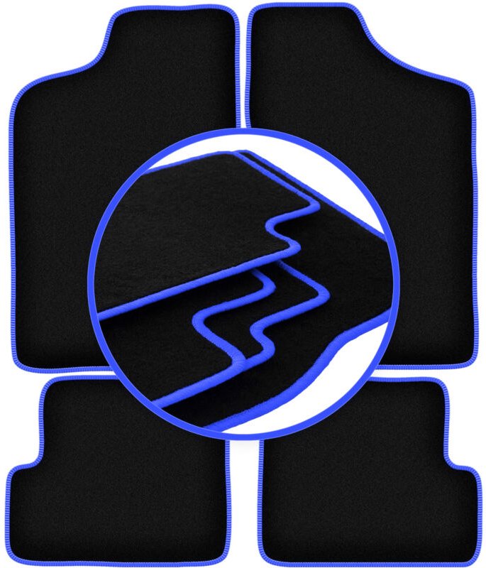 CARLUX-BLUE Autofußmatten für: Fiat Cinquecento Fließheck (1991-1998)