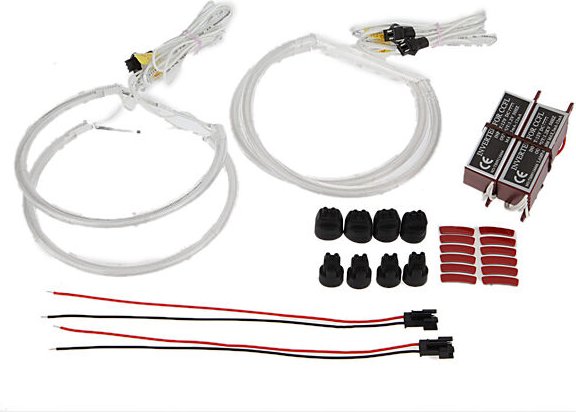 x runde LED-Angelaugenleuchten für BMW E36 3 E38 7 E39 5 E46 3 M3 Hasaki