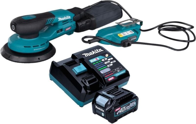 Makita BO 002 CGD101 Akku Exzenterschleifer 40 V max. 150 mm 5,0 mm Hub Brushless + 1x Akku 2,5 Ah + Ladegerät