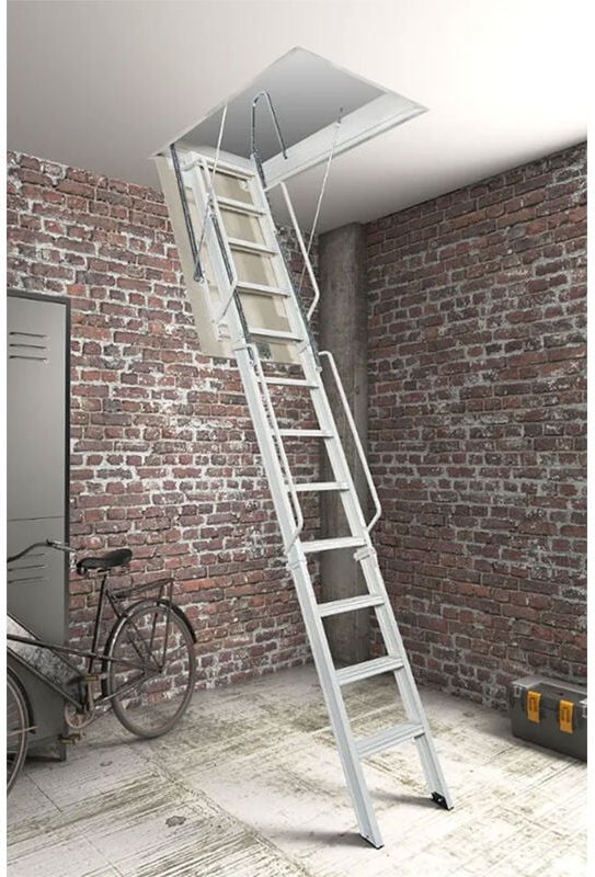 Matisère - Leiter mit Falltür 170x80cm - Höhe von 3,96 bis 4,06m - ACITRE/170-80-406