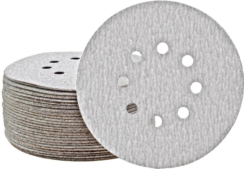 Shark Klett-Schleifscheiben, 150 mm, 8-Loch, f. Exzenterschleifer, Normalkorund (50 Stk.) K120 - Miotools