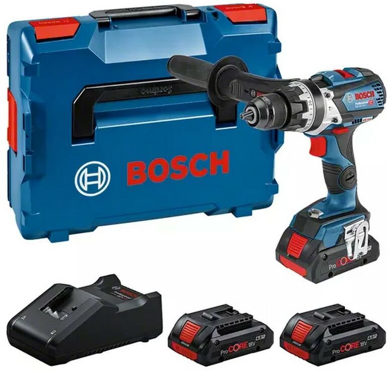 Werkzeug - 18V Akku-Schlagbohrschrauber, 3x 4,0 Ah ProCORE, Ladegerät 0615A5002X - Bosch