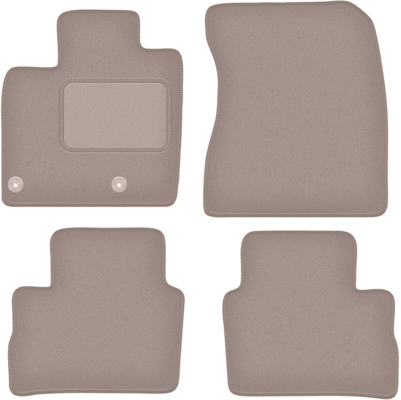 Beige Veloursmatten für: Nissan Qashqai III mHEV SUV (2021-)