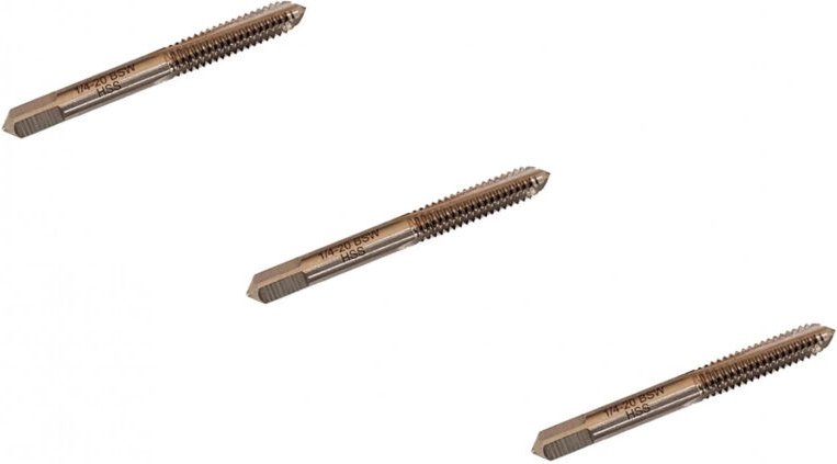 Handgewindebohrer 1/4, 3-teiliger Satz