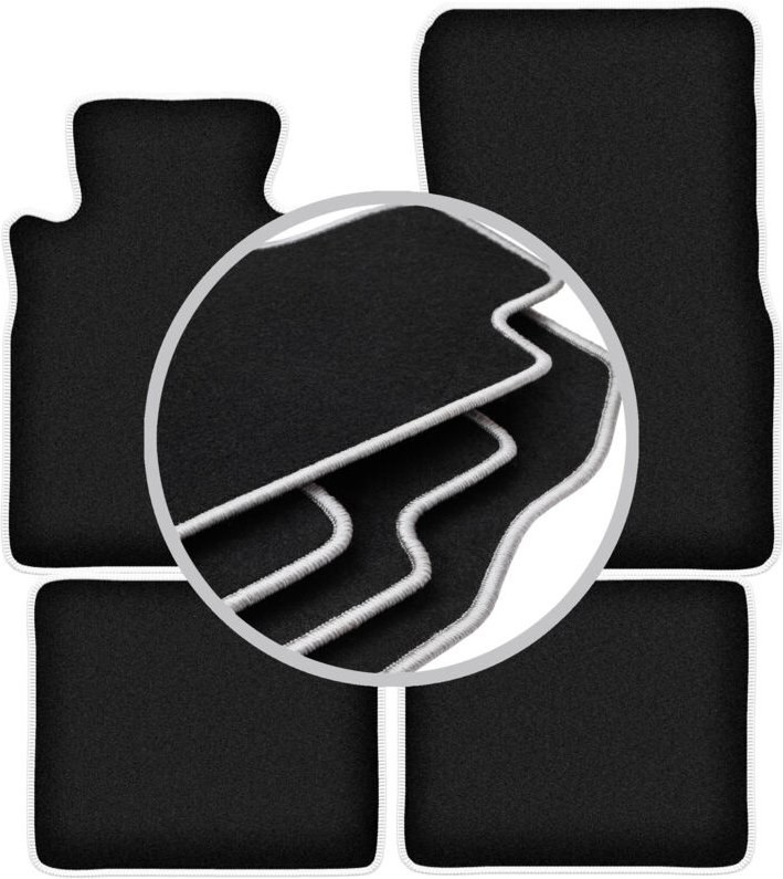 CARLUX-SILVER Autofußmatten für: Mercedes SD W126 Limousine (1979-1991)