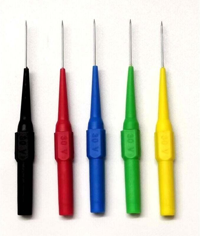 15 Stück Piercing-Testclips, Sonden, Multimeter-Testsonden, Testclip-Sonde mit Bananenstecker-Isolierung, 4 mm, Multimet...