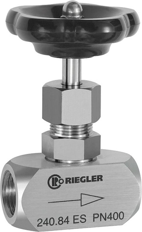 Nadelventil, Edelstahl 1.4571, g 3/4, dn 10, pn max. 400 bar - Riegler