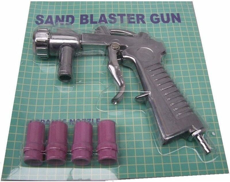 Apex - sandstrahlpistole 07009 mit 4 Düsen Druckluftpistole strahlkabinen Sandstrahler