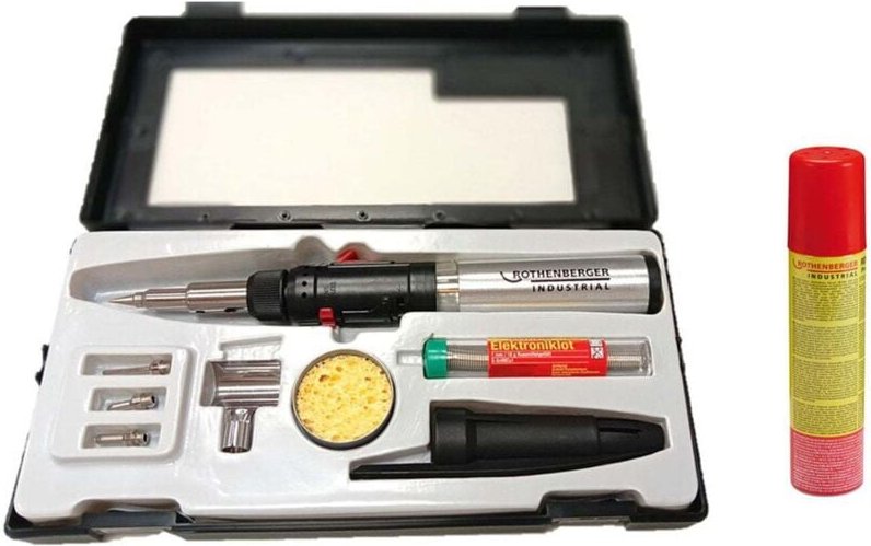 Rothenberger Industrial - 1x hot pen Piezo Gaslötkolben inkl. 1x Nachfüllgas 100 ml