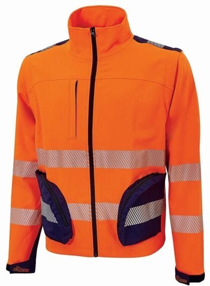 Thumbnail - Hochsichtbare Arbeitsschutzjacke mit abnehmbaren Ärmeln BEA – Neonorange M