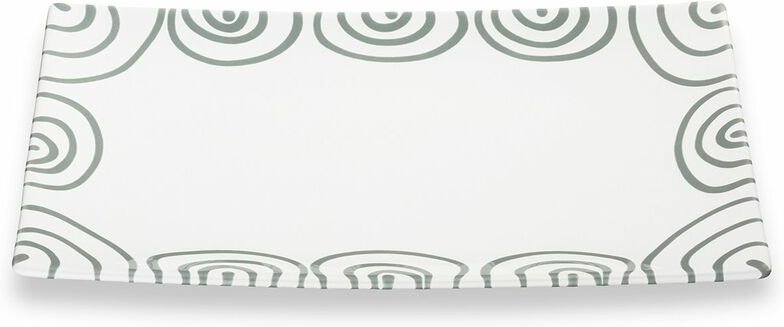 Gmundner Keramik - Graugeflammt, Platte rechteckig (30x20cm)