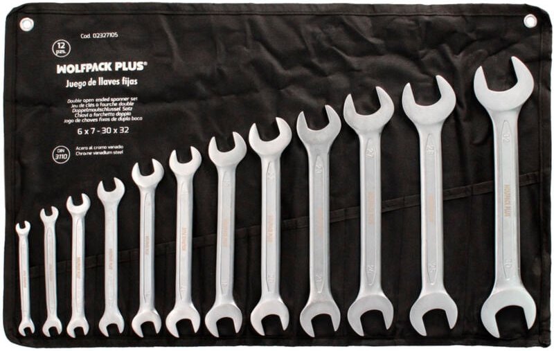 Juego Llaves Fijas Wolfpack Plus 12 Piezas