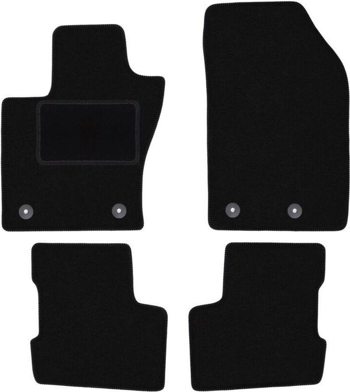 Schwarze Velours-Fußmatten für: Fiat 500X FL Crossover (2018-)