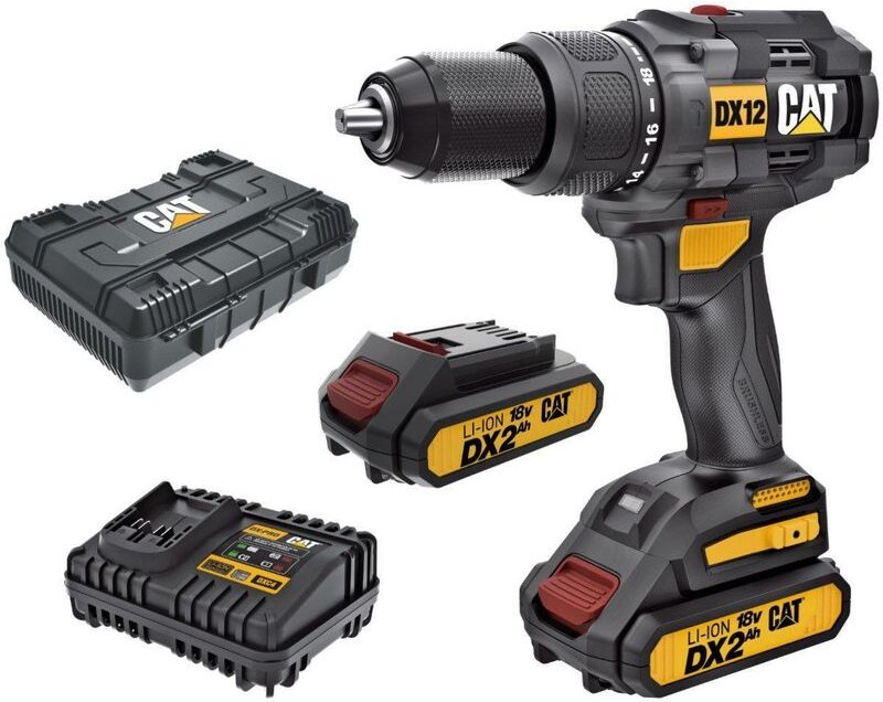 CAT - schlagbohrer bürstenlos mit BATTERIEN18V 2.0AH erpillar DX12