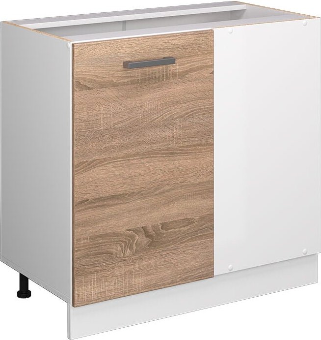 Eckschrank für Haushaltsgegenstände R-Line, Sonoma, 86 cm mit Tür, ohne Arbeitsplatte Vicco