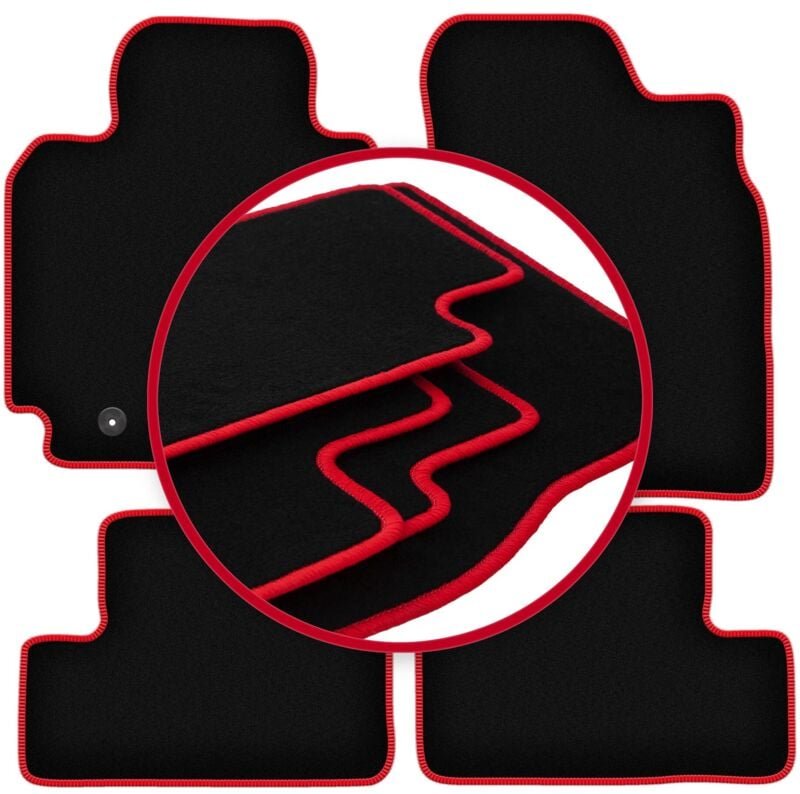 CARLUX-RED Autofußmatten für: Toyota RAV4 II SUV 5-Türer (2000-2003)