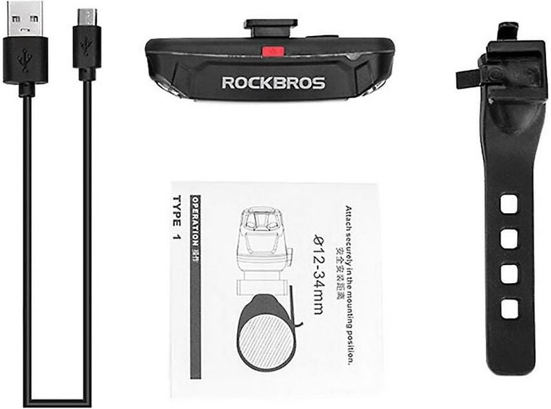 Woosien - Fahrrad Licht Wasserdichte Fahrrad Rücklicht usb Aufladbare Sicherheit Zurück Licht Warnung Led Fahrrad Hinten...