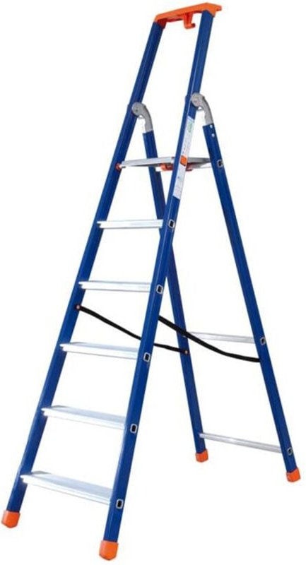 Stehleiter 7 Stufen - Maximale Arbeitshöhe 3.39m - Q50/7P