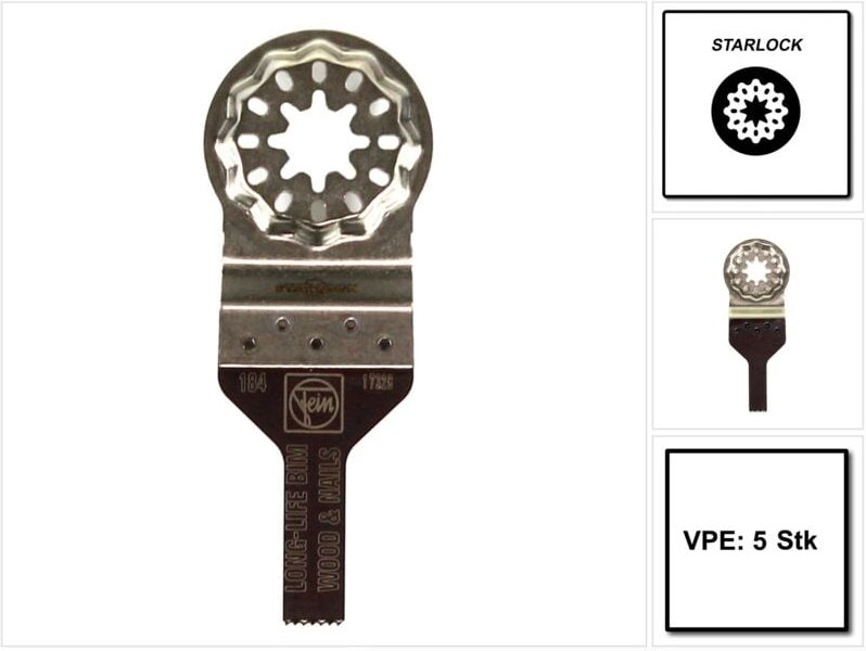 Long-Life Sägeblatt sl E-Cut, bim 30x10 5er Pack 635021842 - Fein