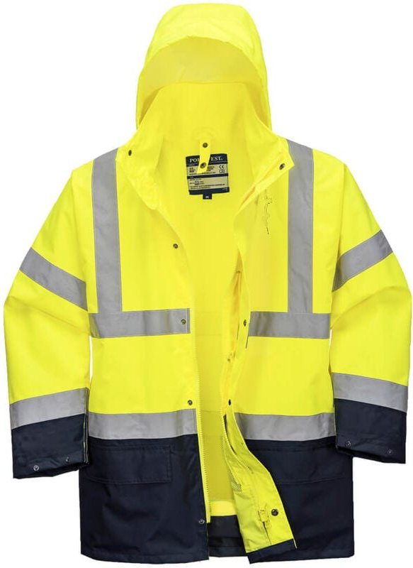 Parka 5 in 1 Essentiel Zweifarbig Gelb/Marine l