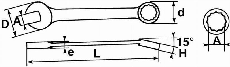 Ringschlüssel 28 mm sam - 50A28
