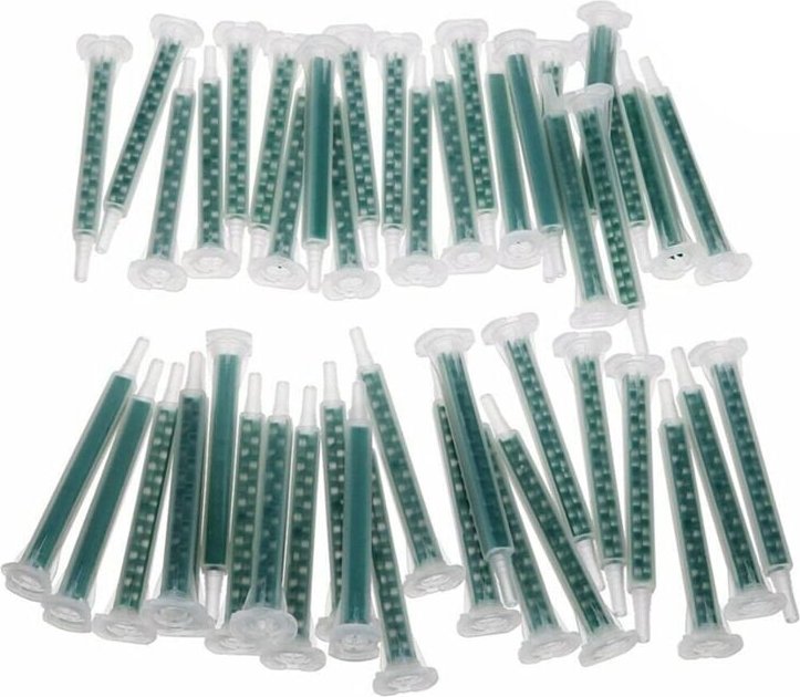 100 Epoxid-Mischdüsen, Kunststoffspitze, Mischrohr, Harzkleber, zwei Komponenten, für AB-Kleber, Kartuschenpistole