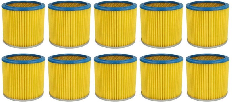 10x Faltenfilter kompatibel mit Aqua Vac 670, 730, 700, 7002, 73042, 73031, 7000, 73021, 73007 Staubsauger - Filter, Pat...