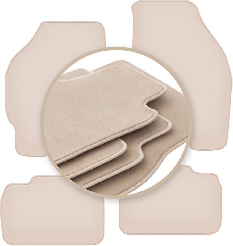 Beige PREMIUM-Matten für: FIat Punto II Fließheck 1999-2010