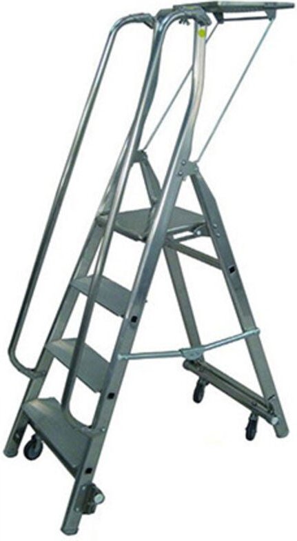 Matisère - Mobile Stehleiter de 3 Stufen - Maximale Arbeitshöhe 2.66m - 19403