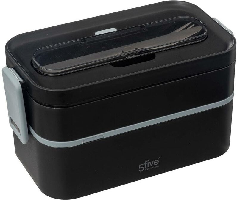 Thumbnail - 5five Simply Smart - Lunchbox mit zwei fächern und besteck - 5five