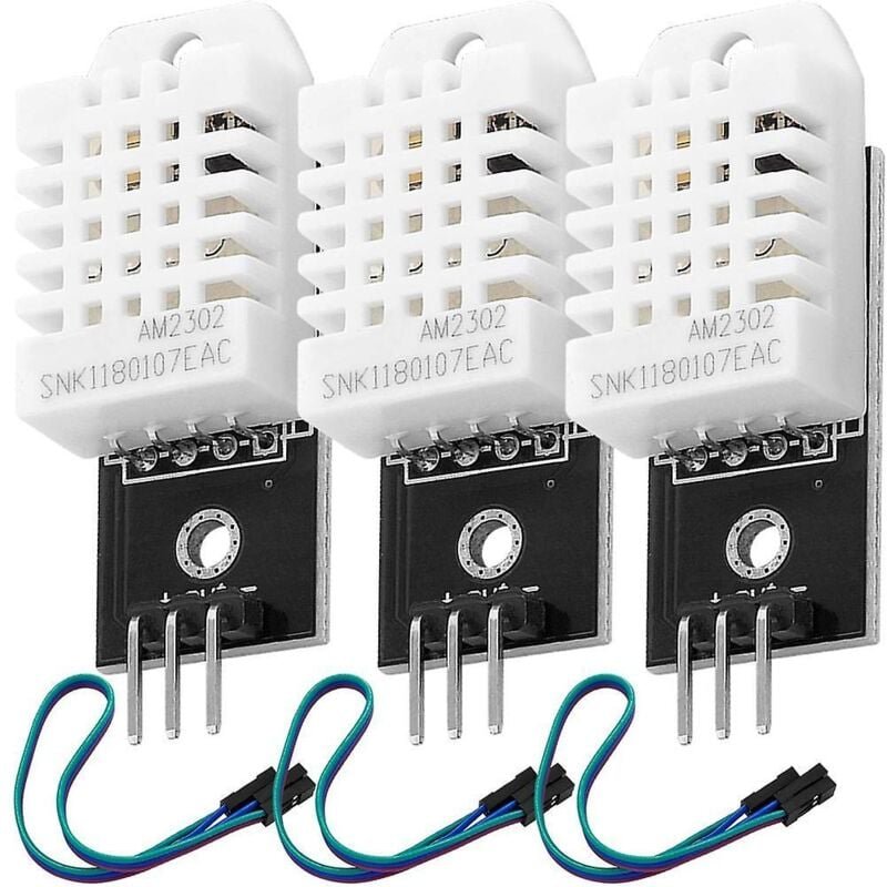 3er-Pack DHT22 Temperatur- und Feuchtigkeitssensor mit Kabel für Arduino