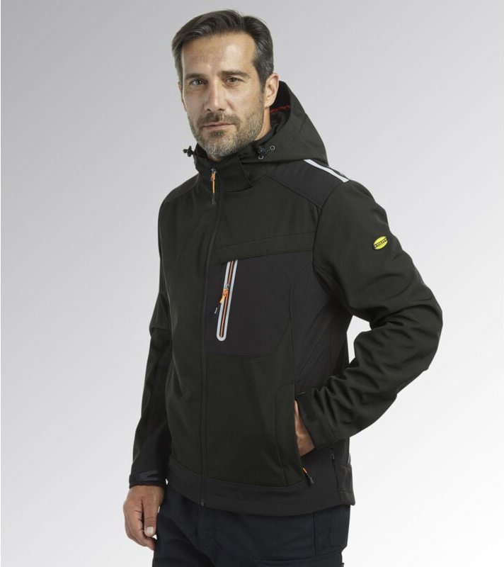 Thumbnail - Diadora - Utility Tech Tech Softshell-Arbeitsjacke - xs - Grau