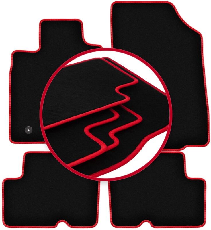 CARLUX-RED Autofußmatten für: Dacia Sandero I Fließheck, Stepway (2008-2013)