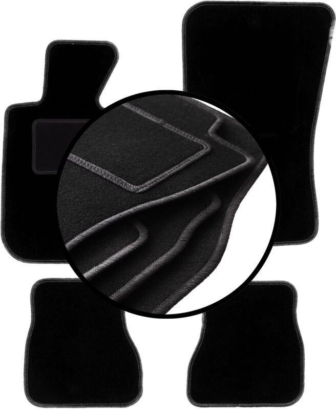 Komplettsatz Veloursmatten für: BMW 3 E30 Cabrio (1986-1993)