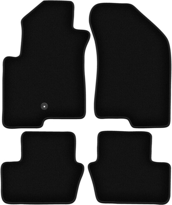 BASIC schwarze Veloursmatten für: Jeep Compass MK49 SUV (2007-2017)