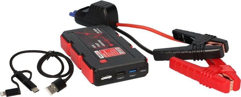 Kraftmax - QC3000 Jumpstarter mit Powerbank- und Taschenlampenfunktion