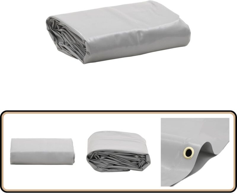 Abdeckplane Grau ø 4 m 600 /m² - Abdeckplane - Planen - Wasserdichte Plane - Wetterfeste Plane - Campingplane