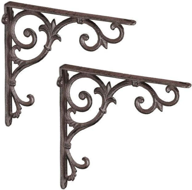 Set of 2 shelf brackets in vintage look