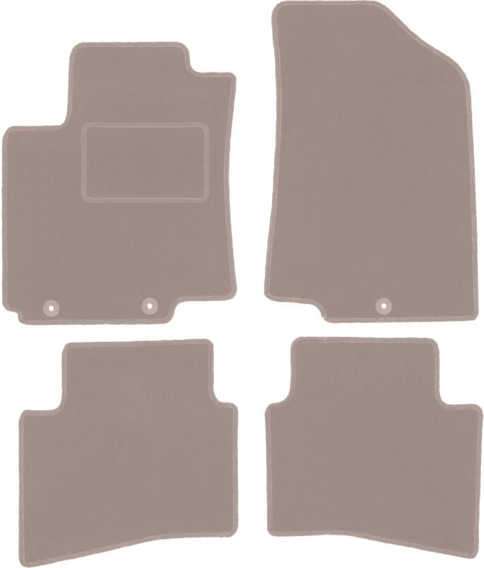 Beige Veloursmatten für: Hyundai i20 II Coupé, Schrägheck (2014-)