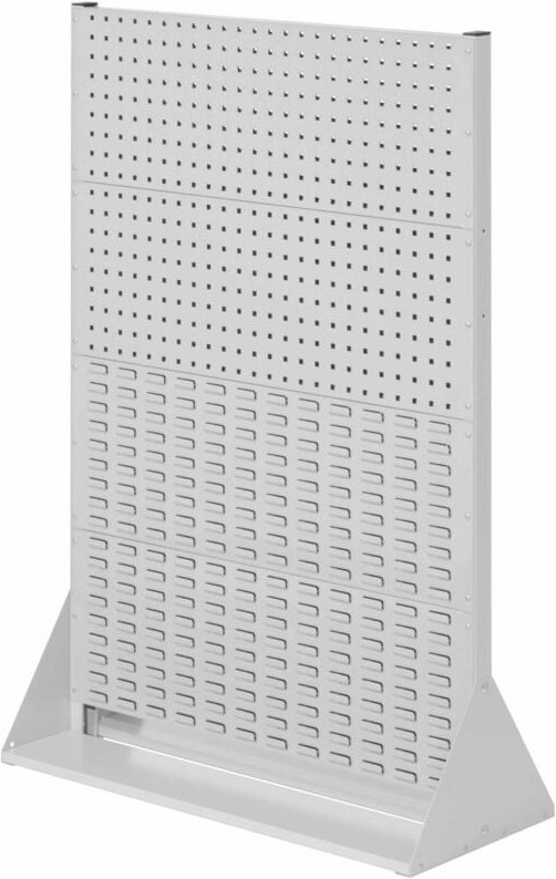 Kappes ®RasterPlan Stellwände doppelseitig Größe 4 - 4x Lochplatten 4x Schlitzplatten Lichtgrau RAL 7035