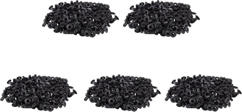 Tlily - 500 Stücke Auto Form Tür Kotflügel 5mm Loch Kunst Stoff Nieten Befestigung Schwarz.