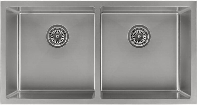 Doppelte Küchenspüle 855 mm - Edelstahl - Tilia