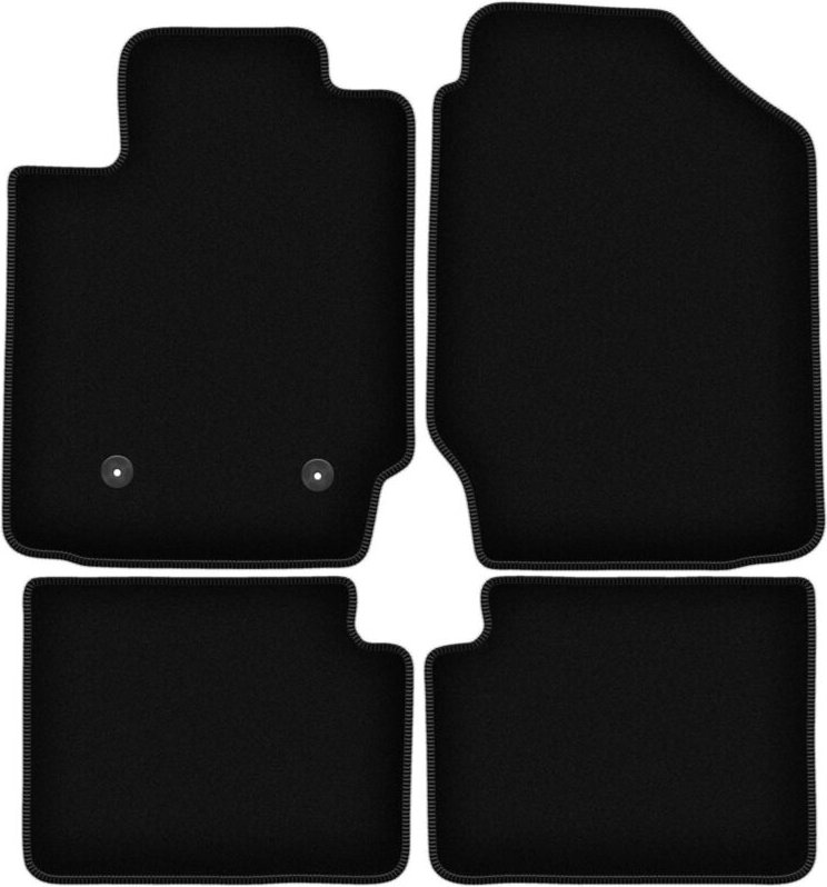BASIC schwarze Veloursmatten für: Toyota Corolla E12 / E13 Fließheck, Kombi, Limousine (2002-2007)