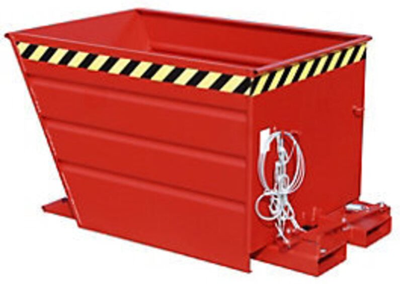Bauer Kippbehälter mit Hebelverschluß VG 550, lackiert, Feuerrot