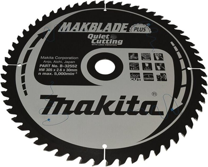 Thumbnail - Sägeblatt makblade+ 305x30x60Z , 2,6 mm - Makita