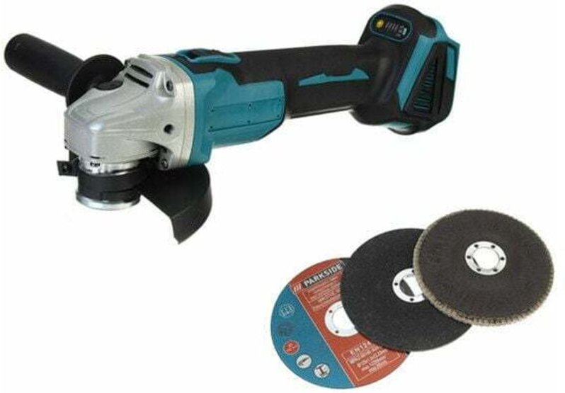 125 mm 18 v Akku-Winkelschleifer, 4 Geschwindigkeiten für Makita-Akku + Zubehör (nur Maschine)