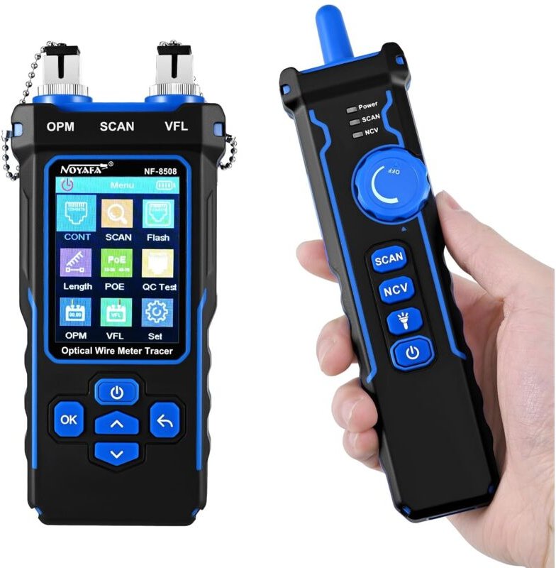 Multifunktions-PoE-Netzwerkkabeltester für Cat5 Cat6 Tracker, mit OPM/VFL/CONT/SCAN/Illuminate-Funktion - Sjlerst